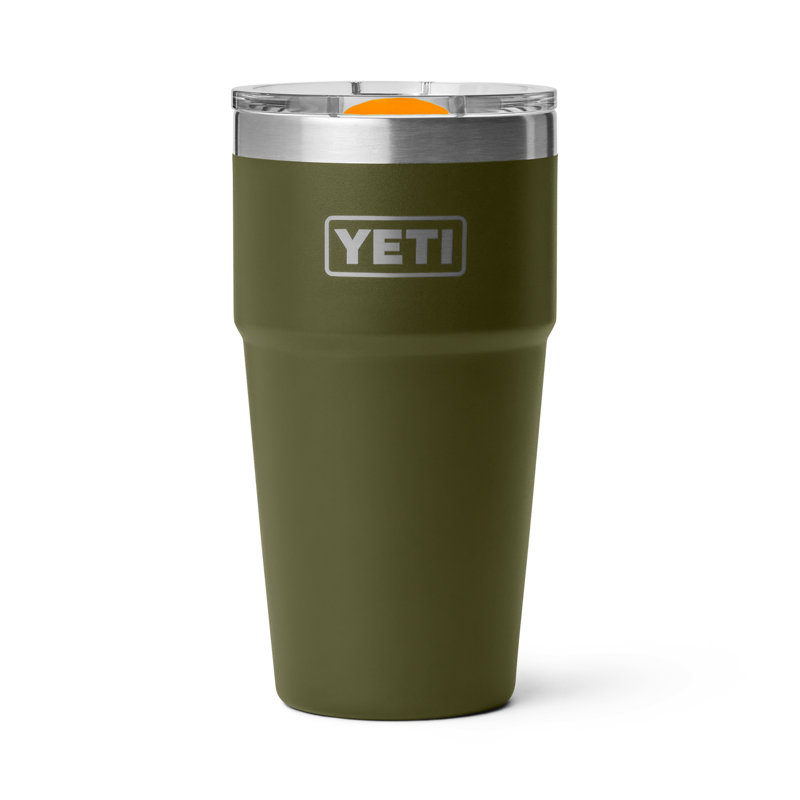 YETI Rambler 20oz Stackable Cup Olive/King Crab Orange