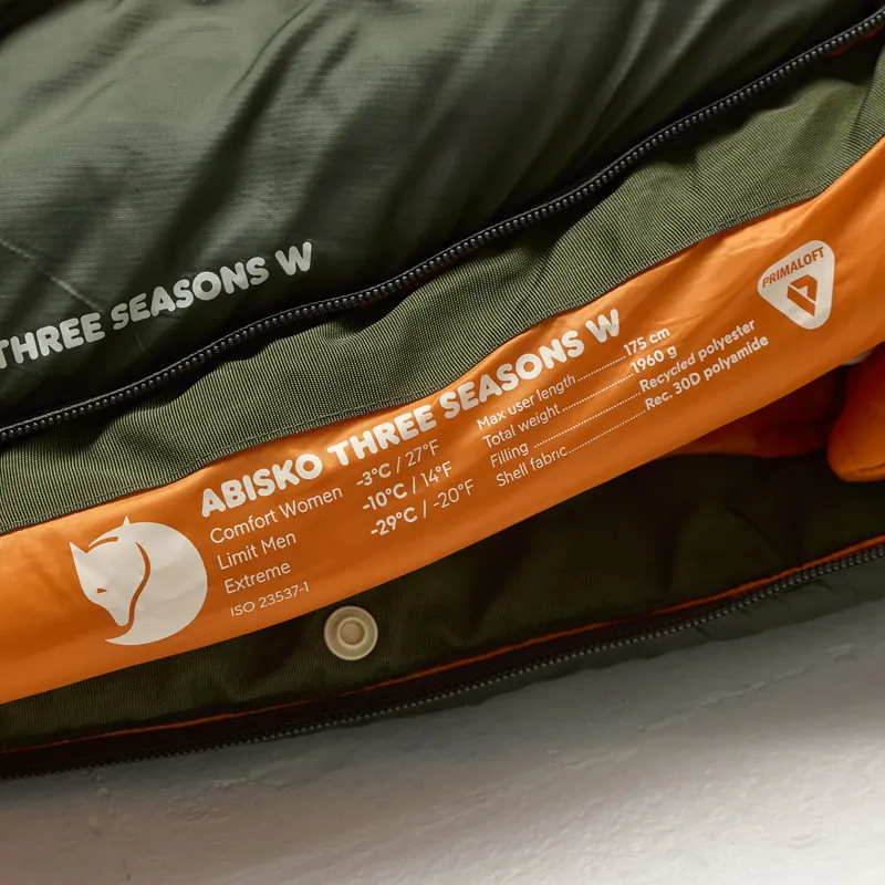 Fjallraven Women's Abisko Three Seasons Sleeping Bag Olive-9