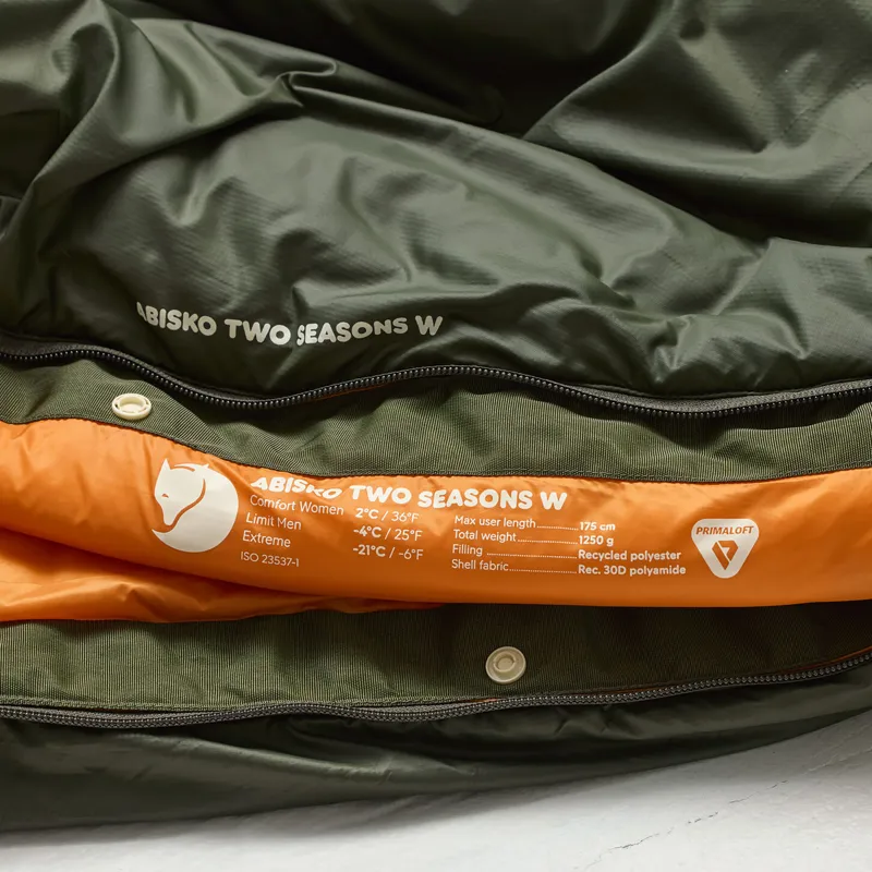 Fjallraven Women's Abisko Two Seasons Sleeping Bag Olive-7
