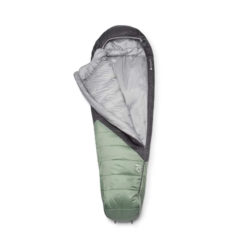 Rab Women's Radeon 0C / 32F Sleeping Bag - Long - Left Zip Dark Fig Green/ Graphene-1