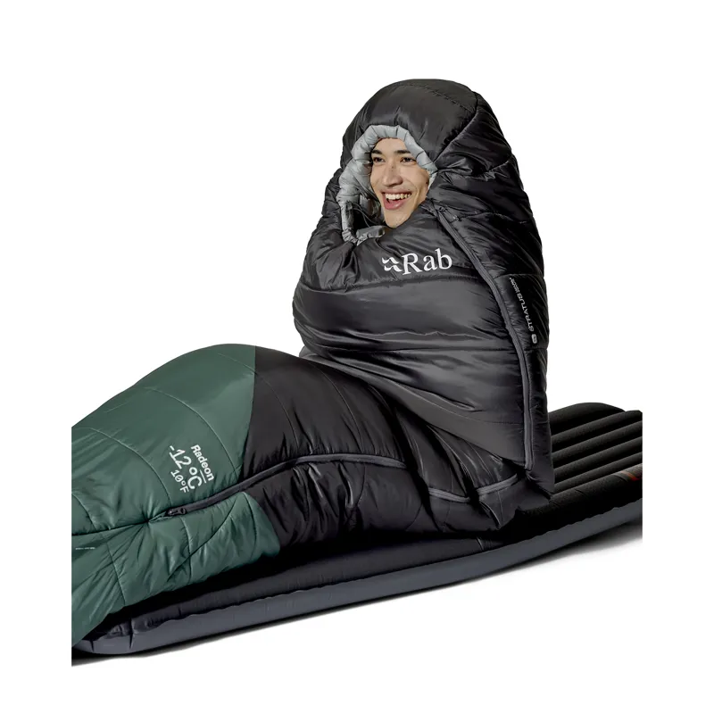 Rab Men's Radeon-12C / 10F Sleeping Bag - X Wide - Left Zip Sage/ Graphene-3