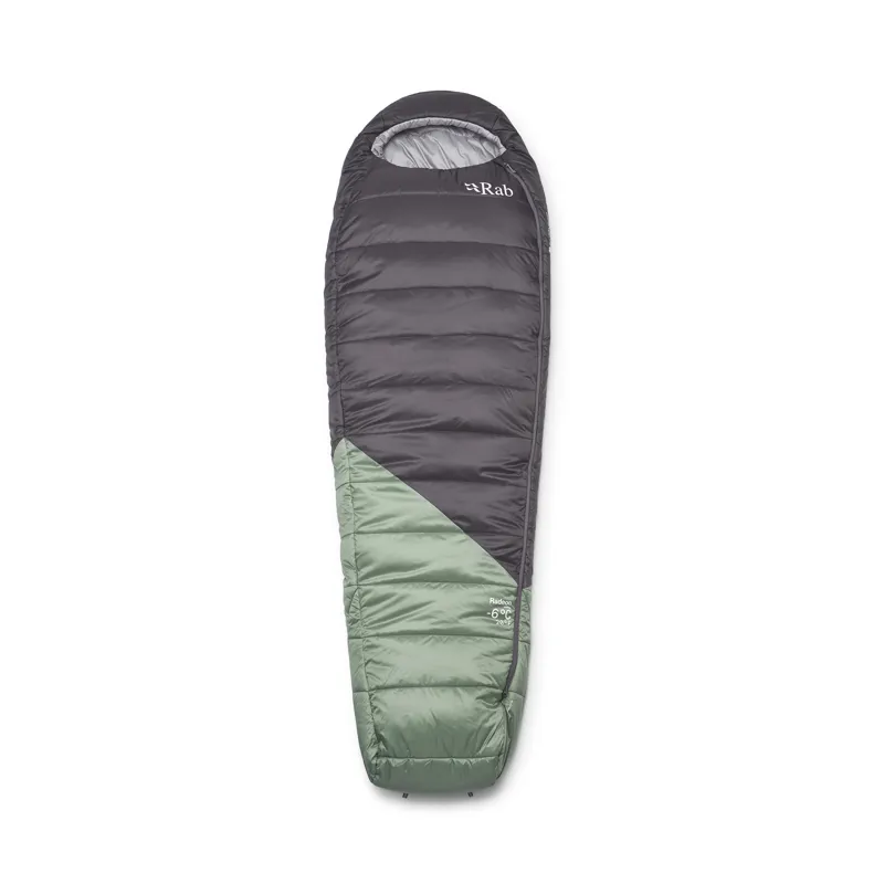 Rab Women's Radeon -6C / 20F Sleeping Bag - Regular - Left Zip Dark Fig Green/ Graphene