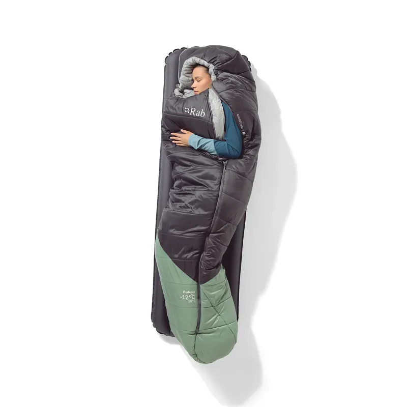Rab Women's Radeon-12C / 10F Sleeping Bag - Long - Left Zip Dark Fig Green/ Graphene-2