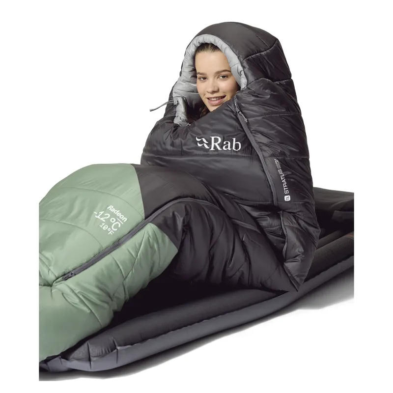 Rab Women's Radeon-12C / 10F Sleeping Bag - Regular - Left Zip Dark Fig Green  Graphene-2