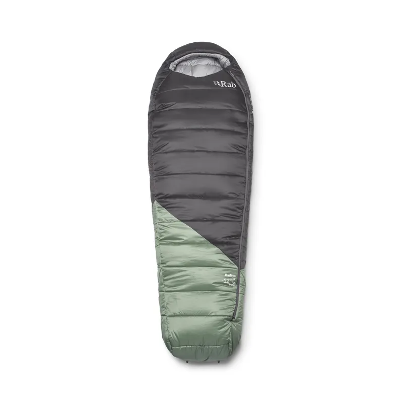 Rab Women's Radeon-12C / 10F Sleeping Bag - Long - Left Zip Dark Fig Green/ Graphene