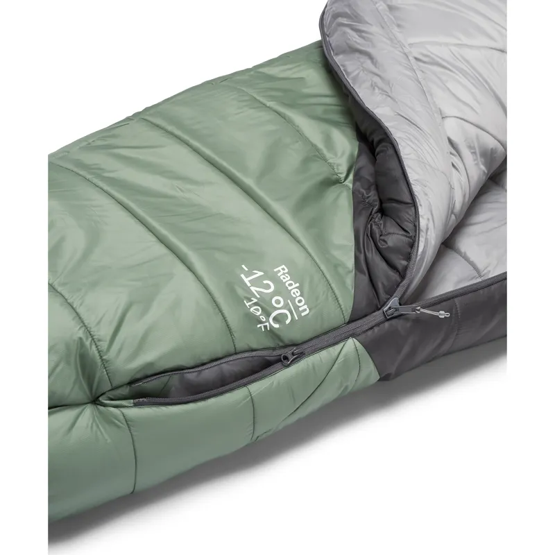 Rab Women's Radeon-12C / 10F Sleeping Bag - Regular - Left Zip Dark Fig Green  Graphene-11