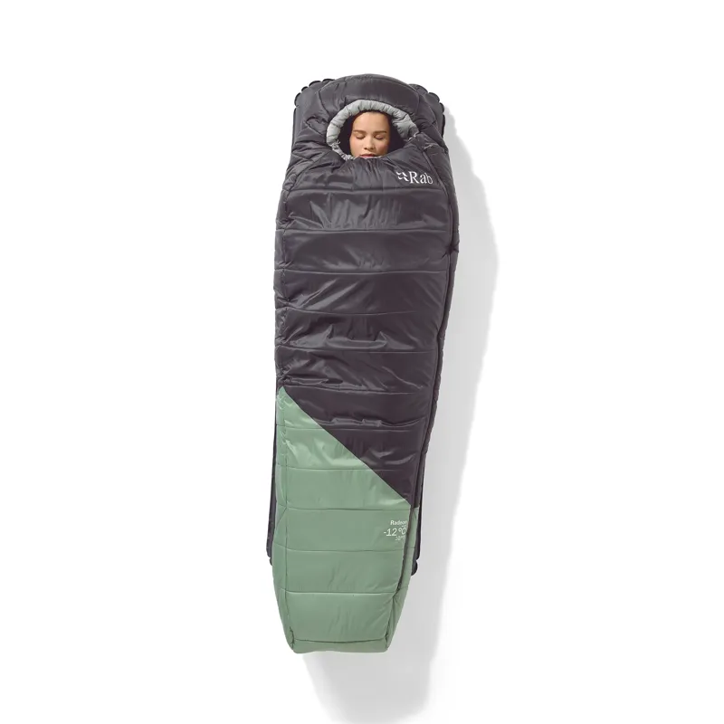 Rab Women's Radeon-12C / 10F Sleeping Bag - Regular - Left Zip Dark Fig Green  Graphene-3