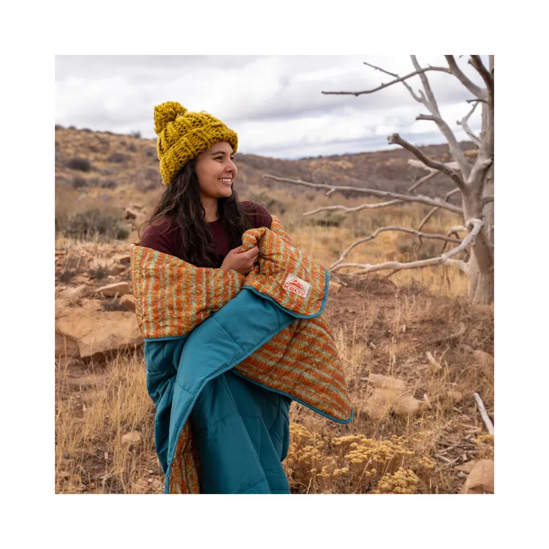 Kelty Biggie Blanket Stormy Blue/ Melted Stripes-6