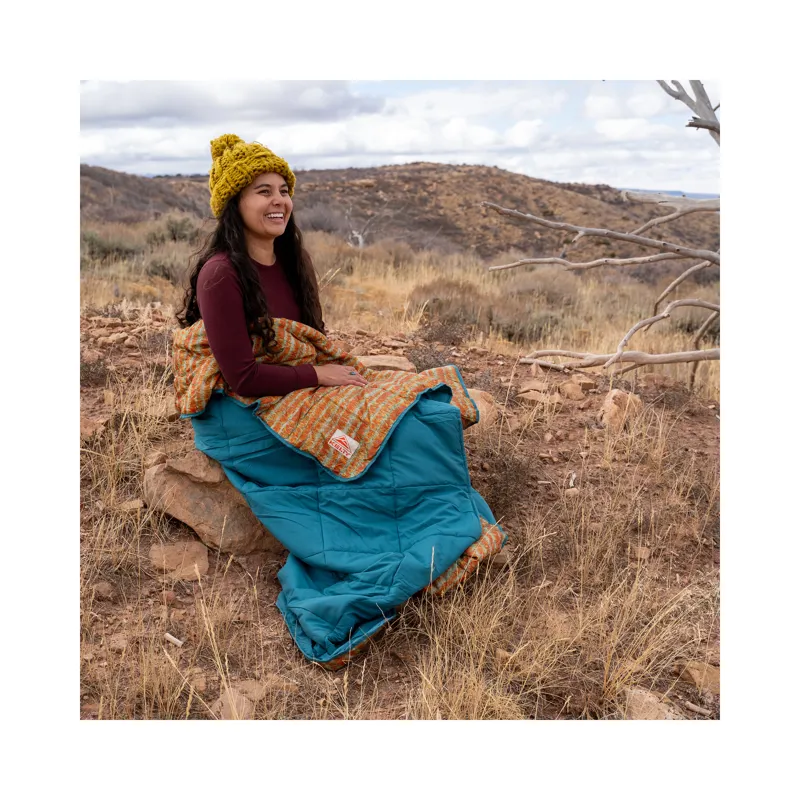 Kelty Biggie Blanket Stormy Blue/ Melted Stripes-5