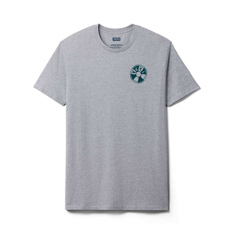 YETI Nautical Octopus Short Sleeve T-Shirt Heather Grey