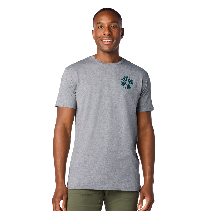 YETI Nautical Octopus Short Sleeve T-Shirt Heather Grey-2