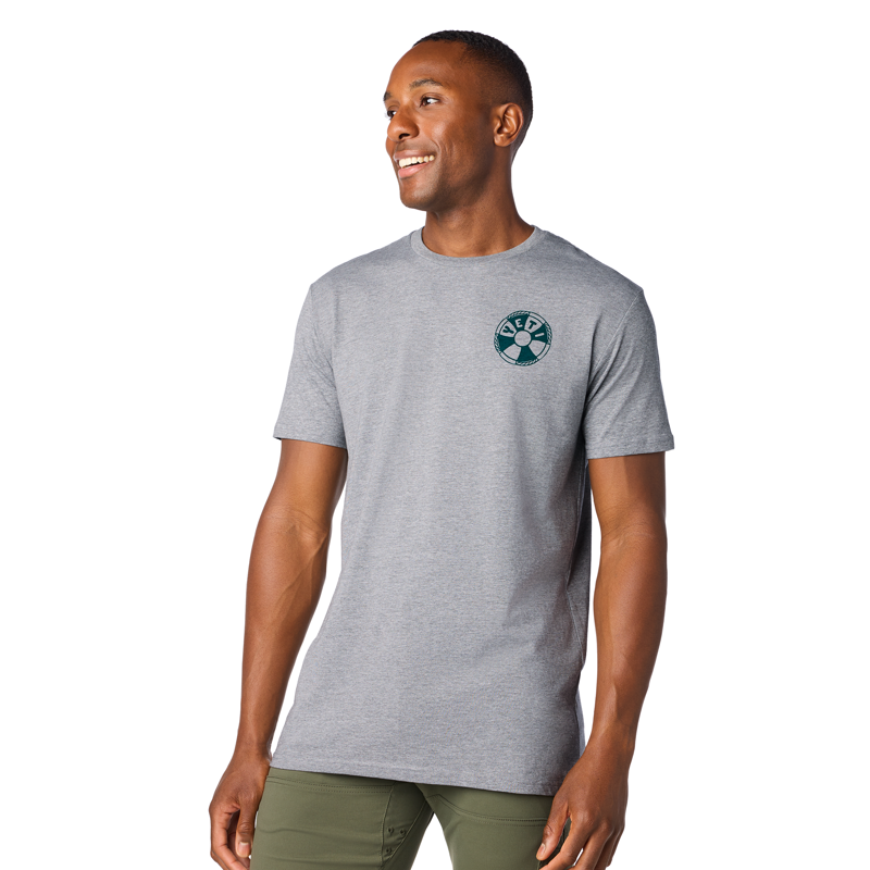 YETI Nautical Octopus Short Sleeve T-Shirt Heather Grey-3