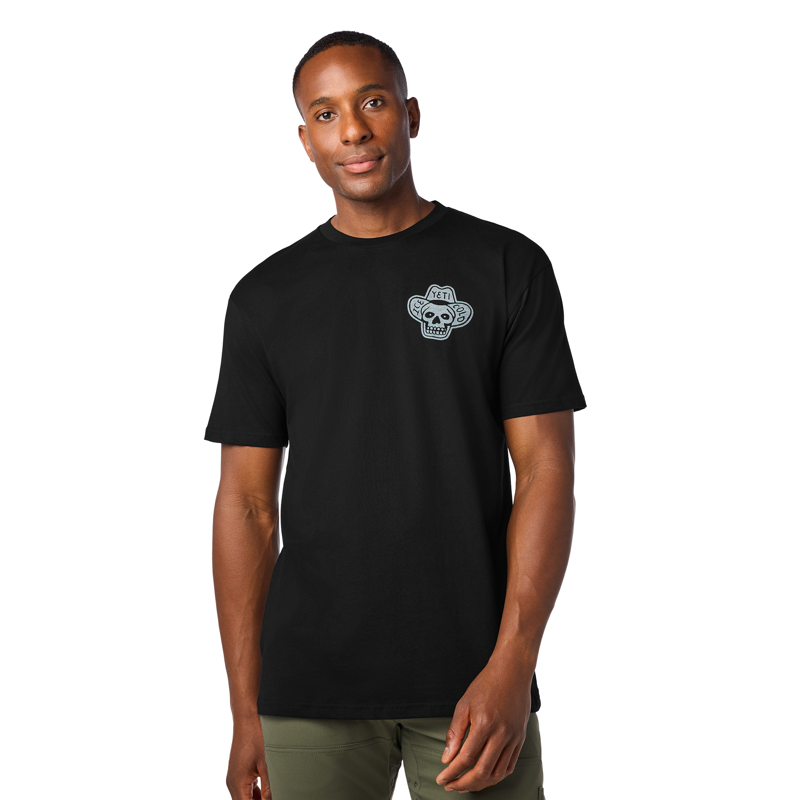 YETI Regular Cowboy Skull Short Sleeve T-Shirt Black-2