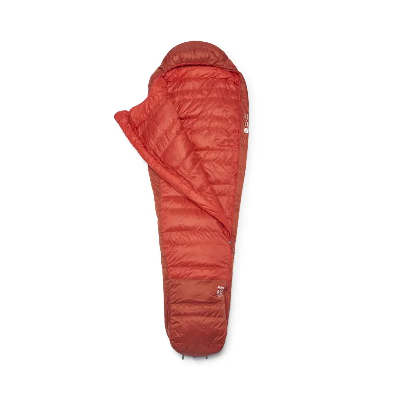 Rab Men's Alpine 0C/ 32F Sleeping Bag - Regular - Left Zip Dark Horizon / Tuscan Red-1