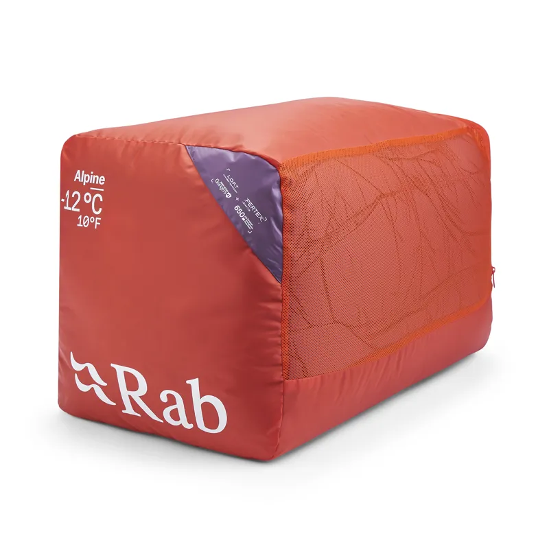 Rab Women's Alpine -12C / 10F Sleeping Bag - Regular - Left Zip Iris/ Dark Iris-2