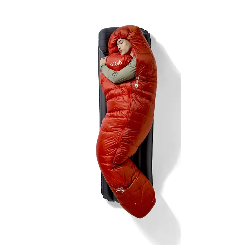 Rab Men's Alpine -18C / 0F Sleeping Bag - Regular - Left Zip Dark Horizon/ Tuscan Red-6