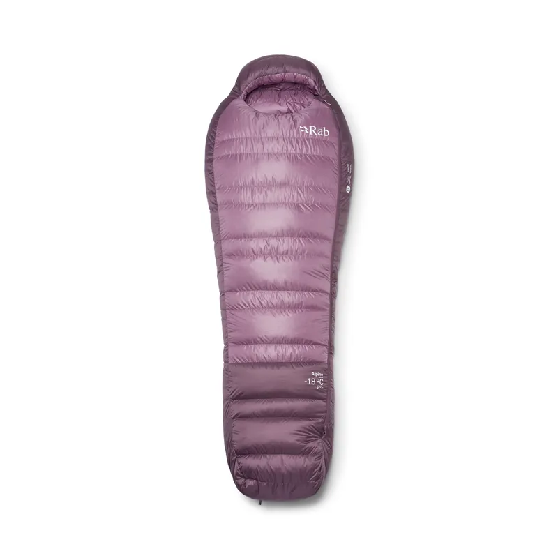 Rab Women's Alpine -18C / 0F Sleeping Bag - Regular- Left Zip Iris/ Dark Iris-1