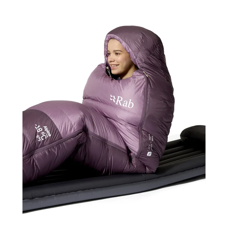 Rab Women's Alpine -18C / 0F Sleeping Bag - Long - Left Zip Iris/ Dark Iris-3