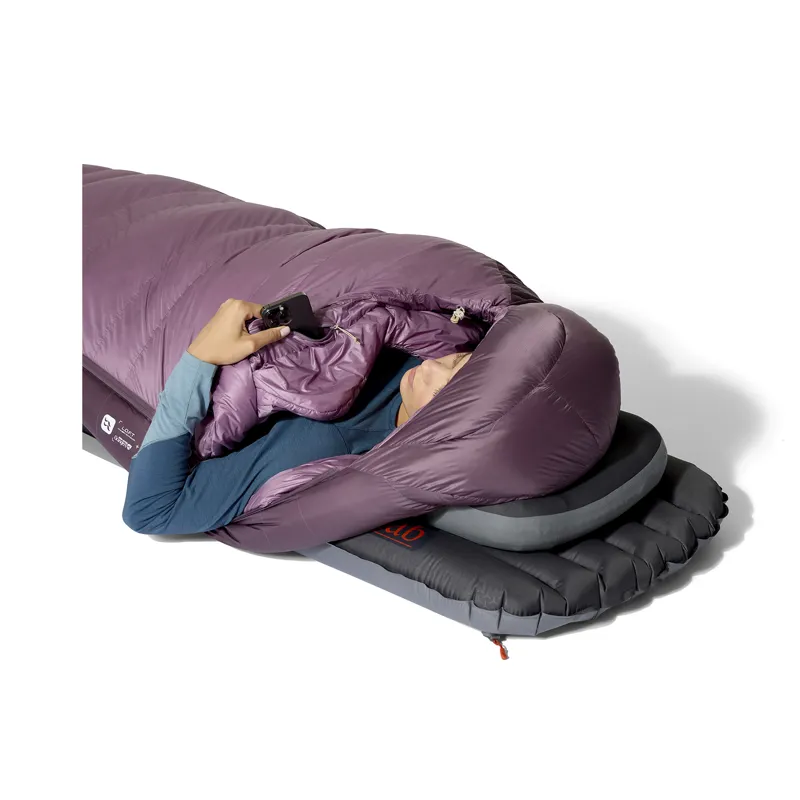 Rab Women's Alpine -18C / 0F Sleeping Bag - Long - Left Zip Iris/ Dark Iris-10