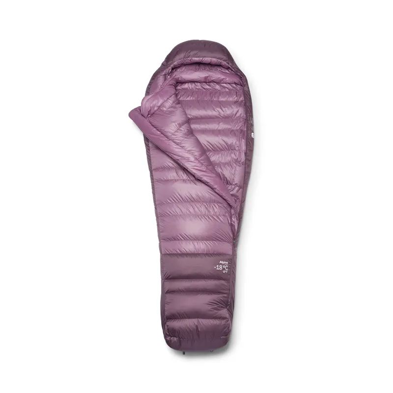 Rab Women's Alpine -18C / 0F Sleeping Bag - Regular- Left Zip Iris/ Dark Iris