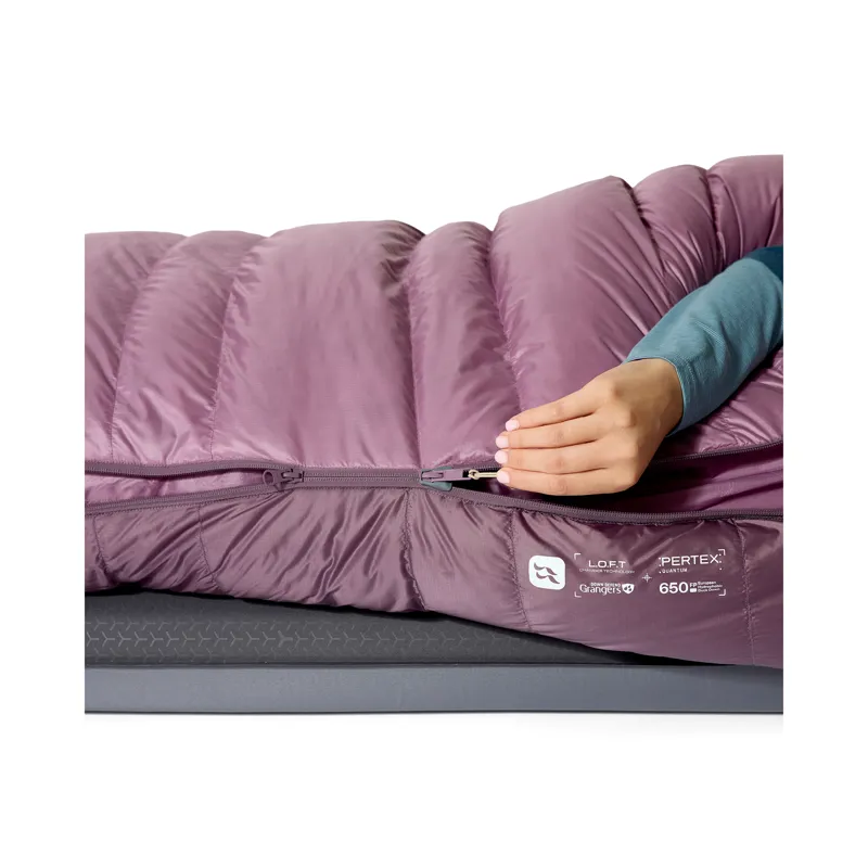 Rab Women's Alpine -18C / 0F Sleeping Bag - Regular- Left Zip Iris/ Dark Iris-8