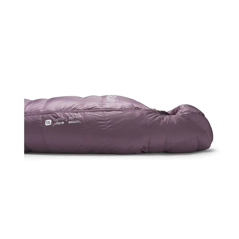 Rab Women's Alpine -18C / 0F Sleeping Bag - Regular- Left Zip Iris/ Dark Iris-13