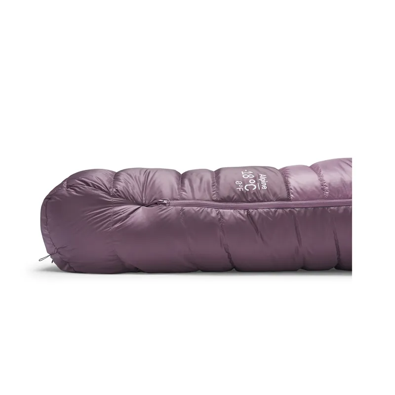 Rab Women's Alpine -18C / 0F Sleeping Bag - Regular- Left Zip Iris/ Dark Iris-12