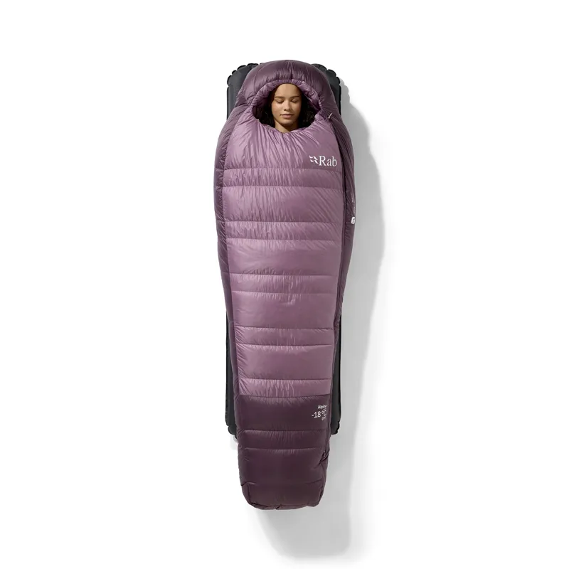 Rab Women's Alpine -18C / 0F Sleeping Bag - Regular- Left Zip Iris/ Dark Iris-2