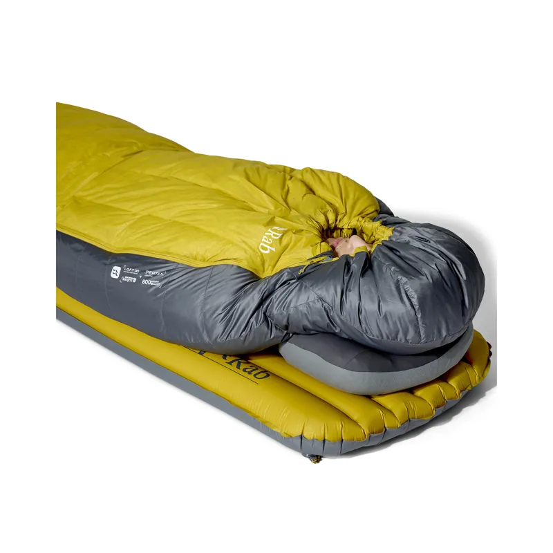 Rab Men's Neutrino -12C / 10F Sleeping Bag - Long - Left Zip Graphene/ Dark Pollen-5