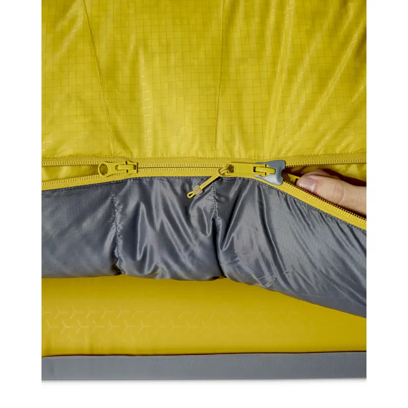 Rab Men's Neutrino -12C / 10F Sleeping Bag - Regular - Left Zip Graphene/ Dark Pollen-10