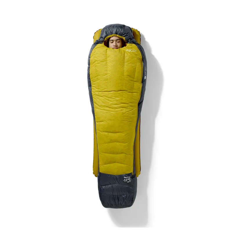 Rab Men's Neutrino -12C / 10F Sleeping Bag - Regular - Left Zip Graphene/ Dark Pollen-7