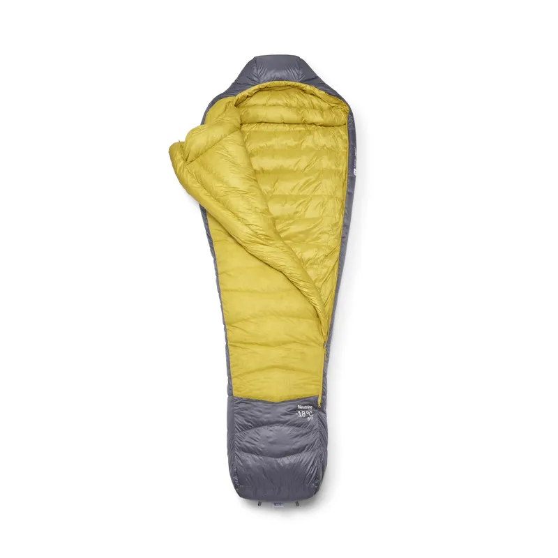 Rab Men's Neutrino -18C / 0F Sleeping Bag - Long - Left Zip Graphene/ Dark Pollen-1