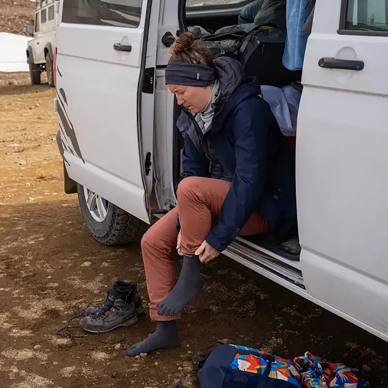 Injinji Liner Crew Wool Toe Socks Slate-6