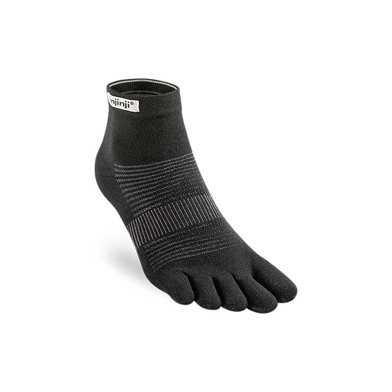 Injinji Unisex Run Lightweight Mini-Crew Black-1