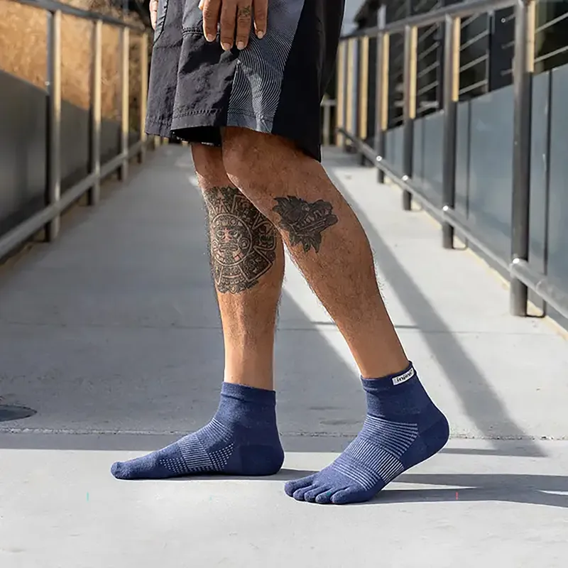 Injinji Unisex Run Lightweight Mini-Crew Navy-4