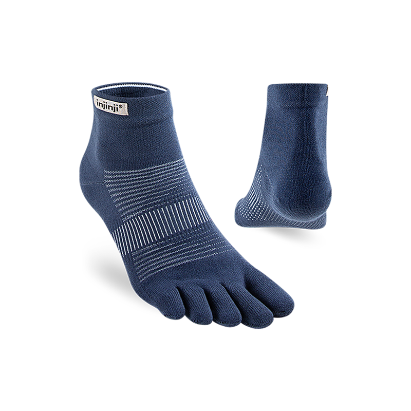 Injinji Unisex Run Lightweight Mini-Crew Navy