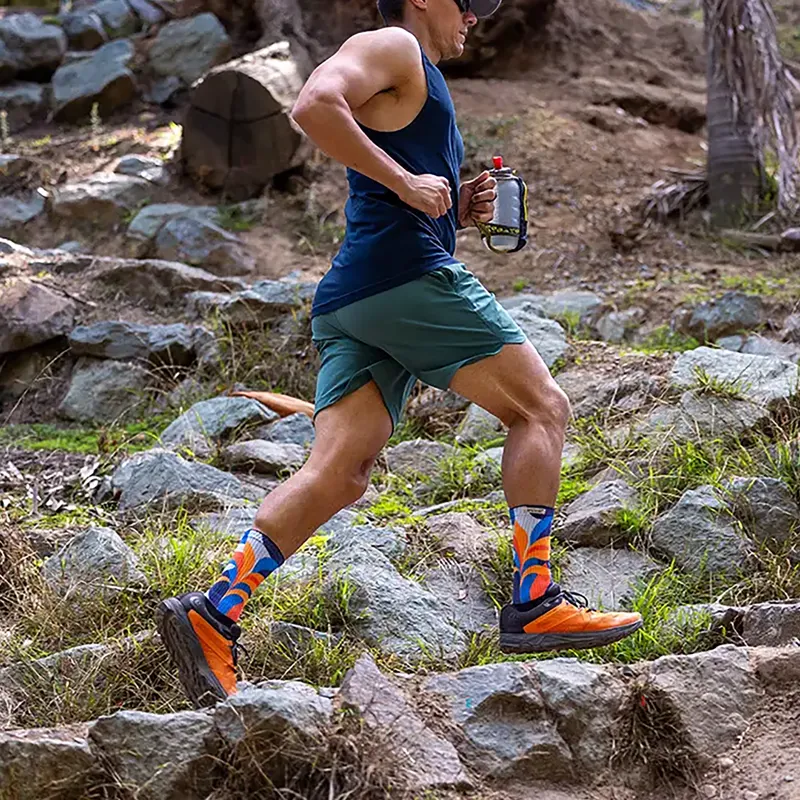 Injinji Spectrum Trail Midweight Crew Toe Socks Botanic-4