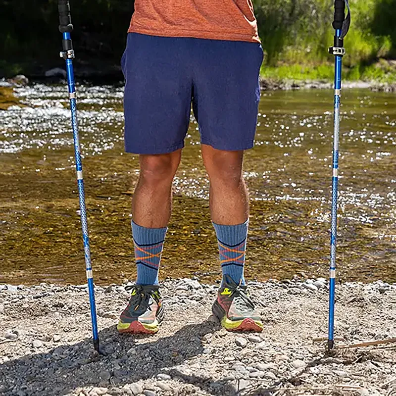 Injinji Men's Trail Midweight Crew Toe Socks Lake-5