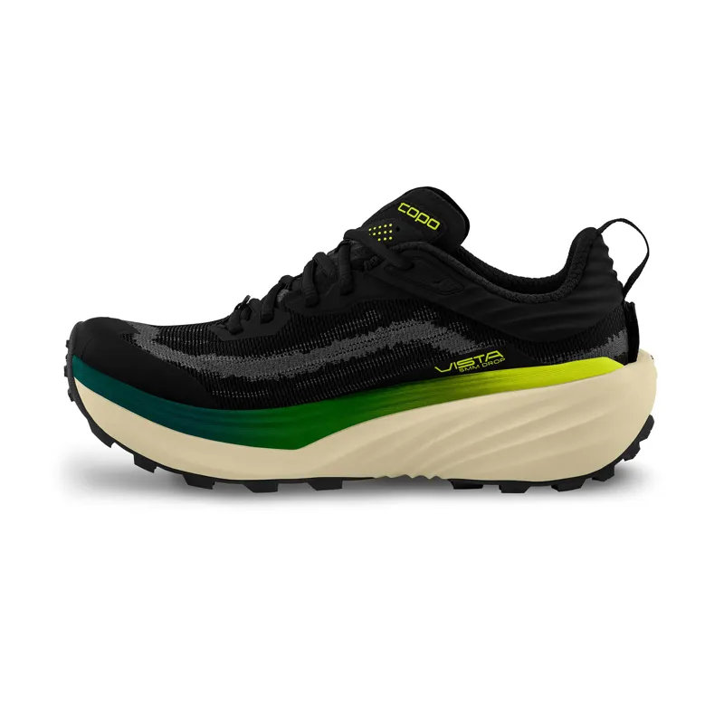 Topo Athletic Men's Vista Trail Running Shoes Black / Lime-4