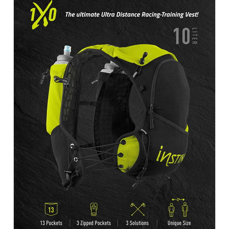 Instinct X 10 Trail Running Vest Black/Green-11