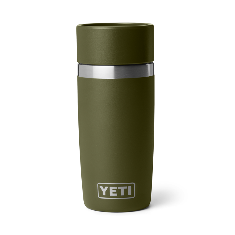 YETI Rambler 12oz Travel Bottle Olive/King Crab Orange