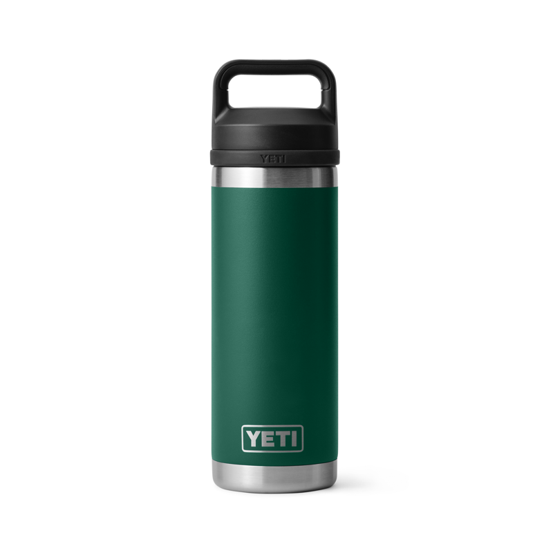 YETI Rambler 18oz Bottle Chug Black Forest Green