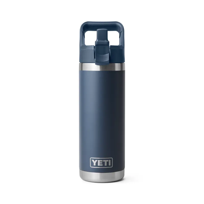 YETI Rambler 18oz Colour Straw Bottle Navy