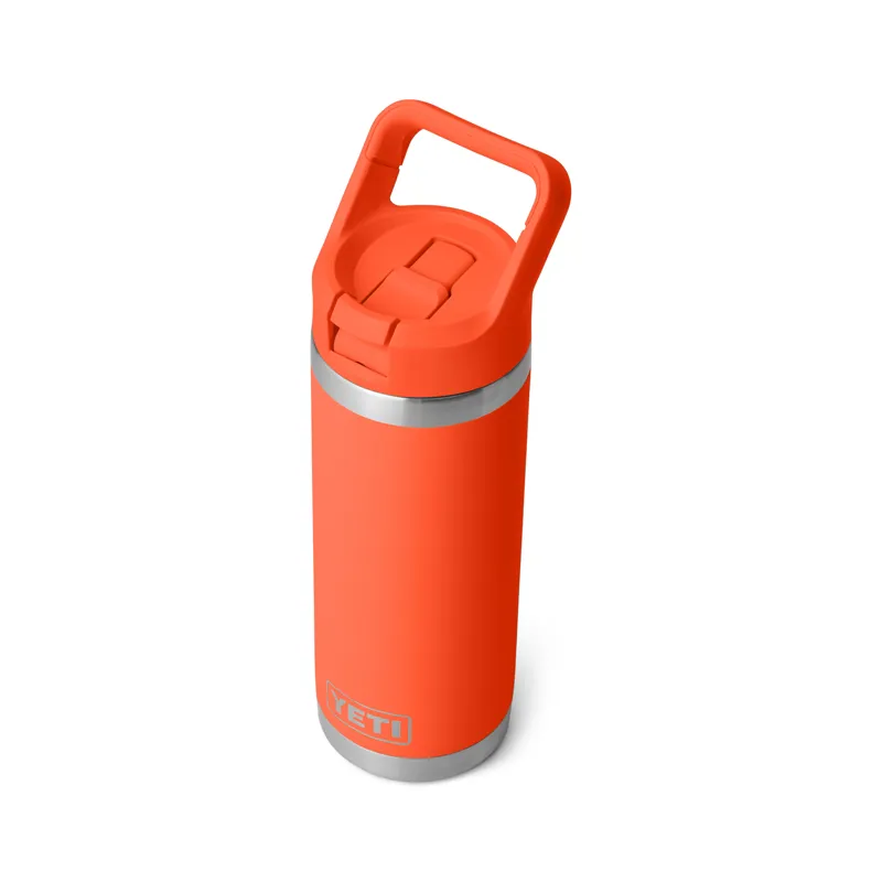 YETI Rambler 18oz Colour Straw Bottle Papaya-1