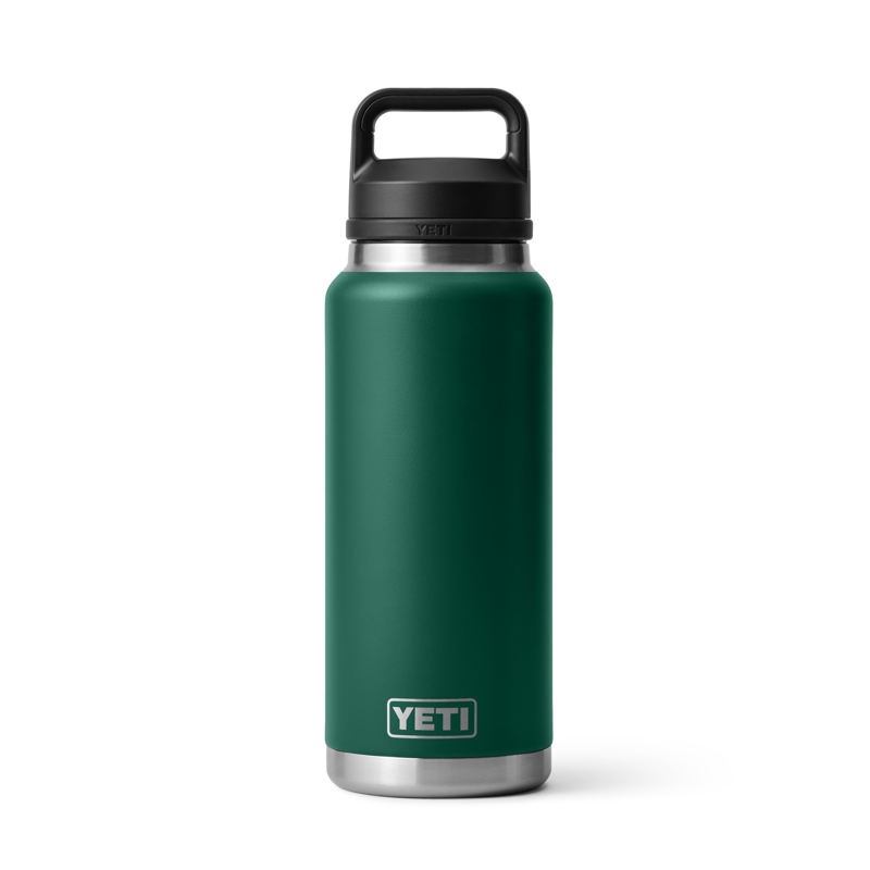 YETI Rambler 36oz Bottle Chug Black Forest Green