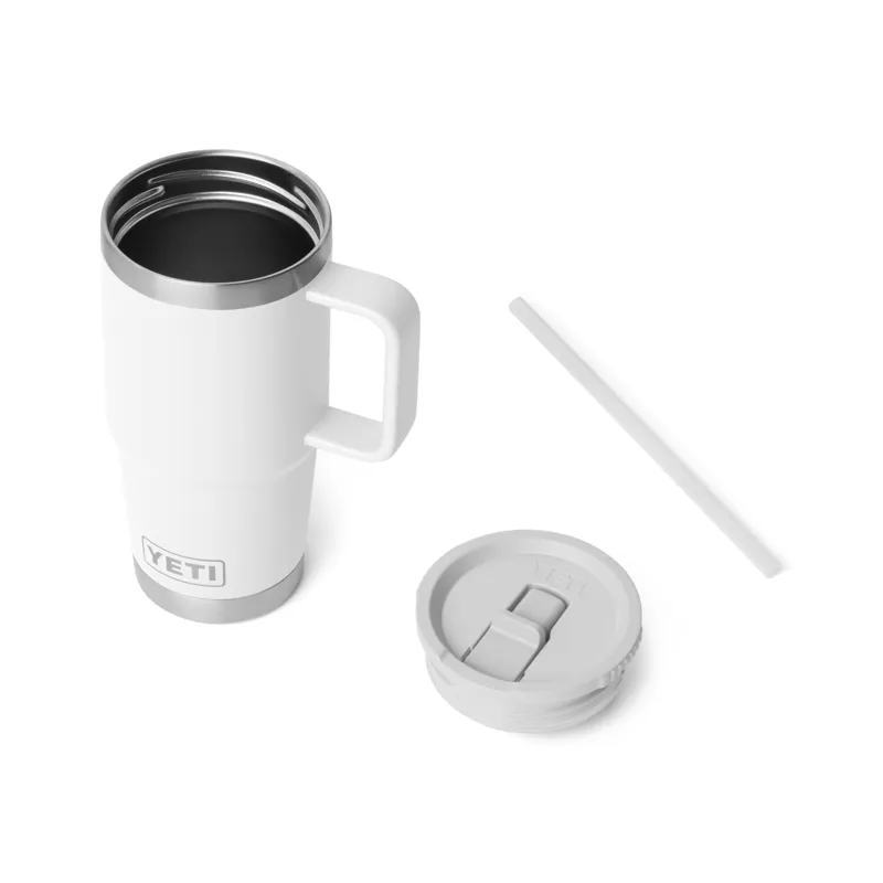 YETI Rambler 20oz Travel Straw Mug White-3