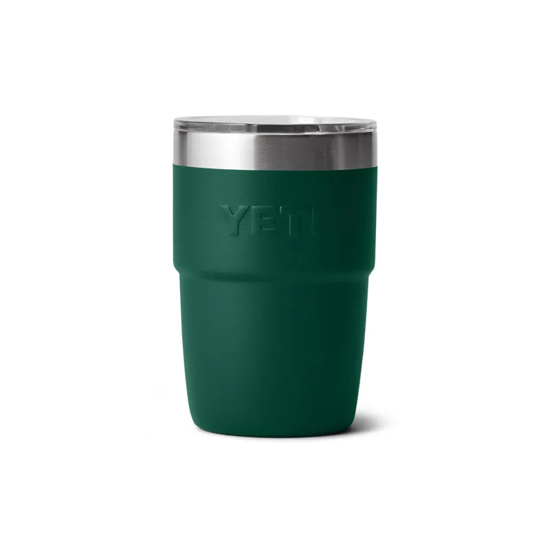 YETI Rambler 8oz Stackable Cup Black Forest Green-1