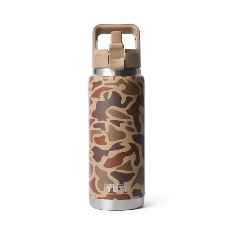 YETI Rambler 26oz Colour Straw Bottle Wetlands Camo