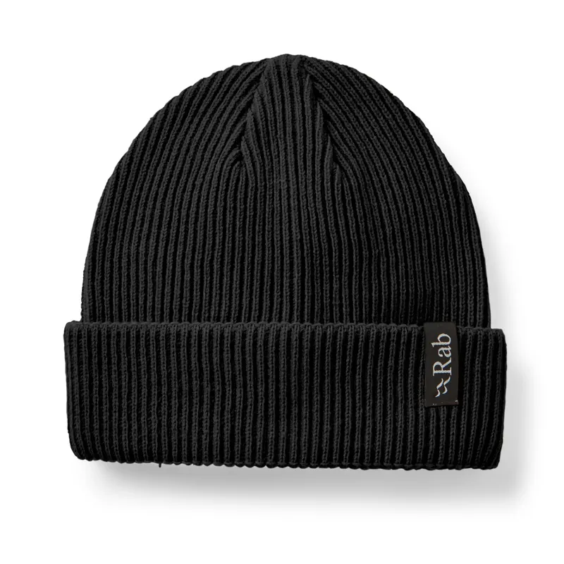 Rab Perimeter Rolled Beanie Black