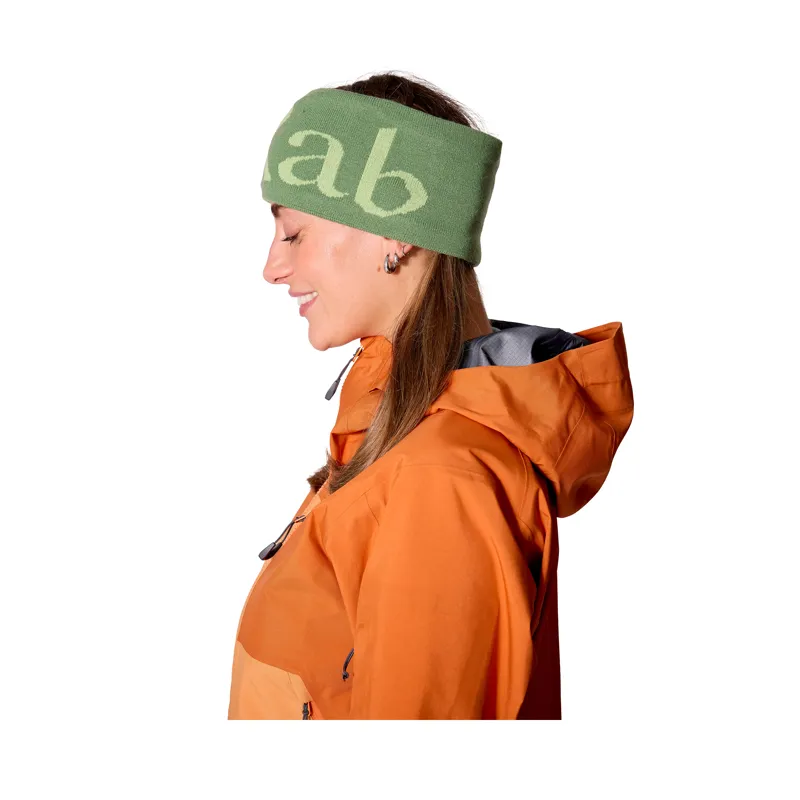 Rab Knitted Logo Headband Dark Fig Green / Fig Green-2